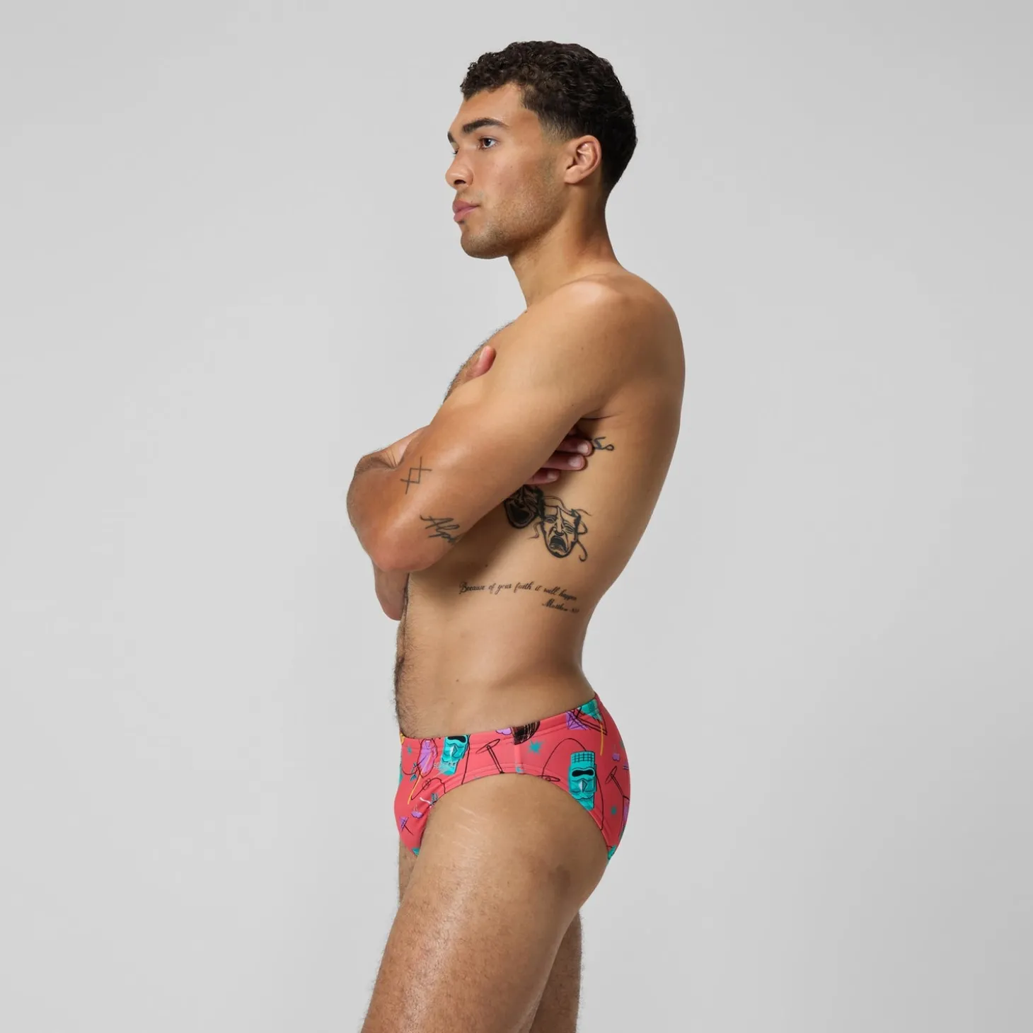 Slip Beachstar 5 cm, hommes, orange