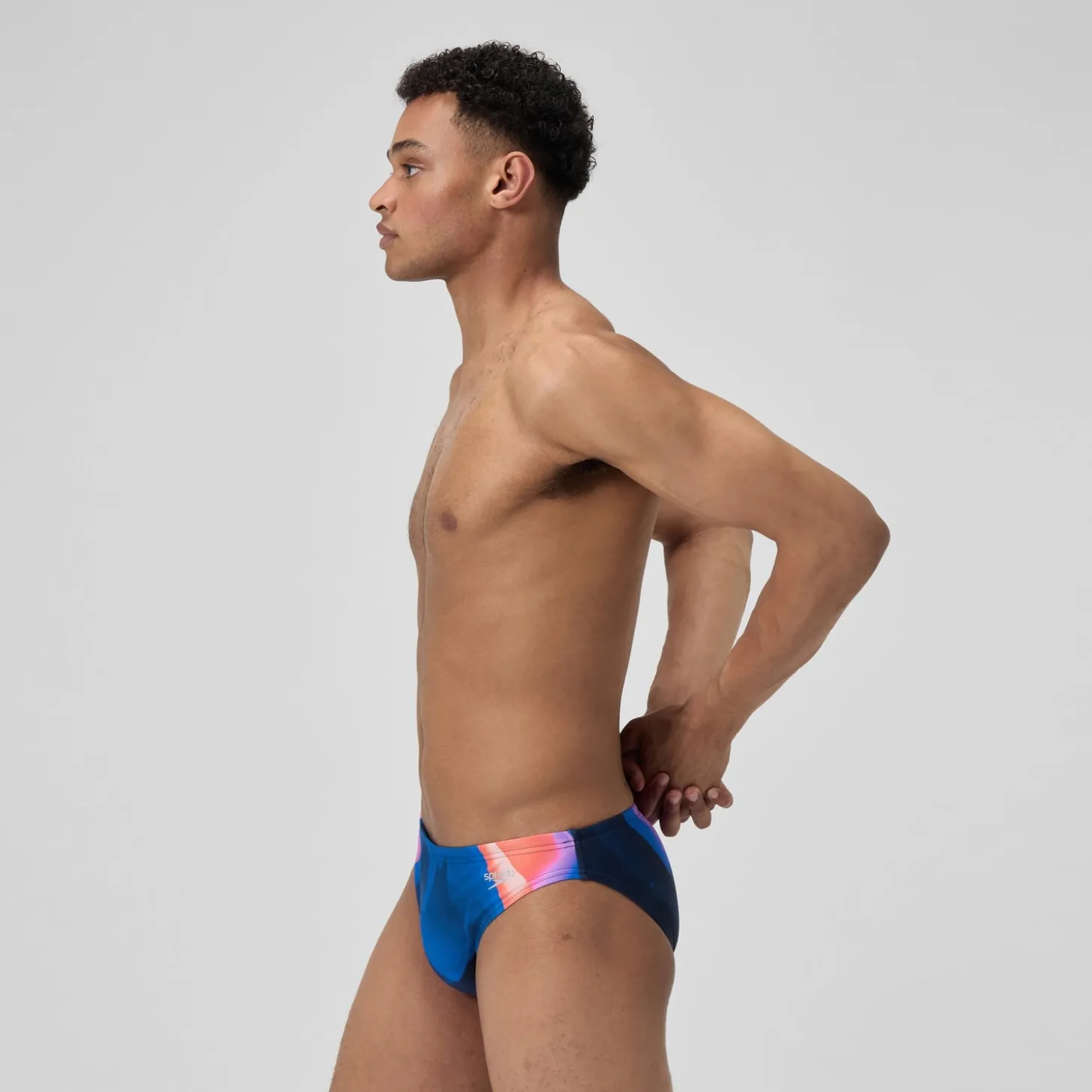 Slip Beachstar 5 cm, hommes, bleu/rose