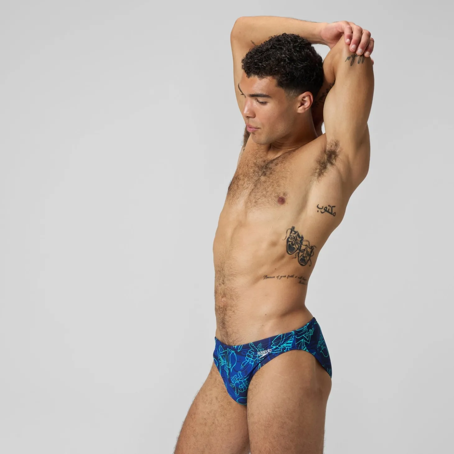 Slip Beachstar 5 cm, hommes, bleu