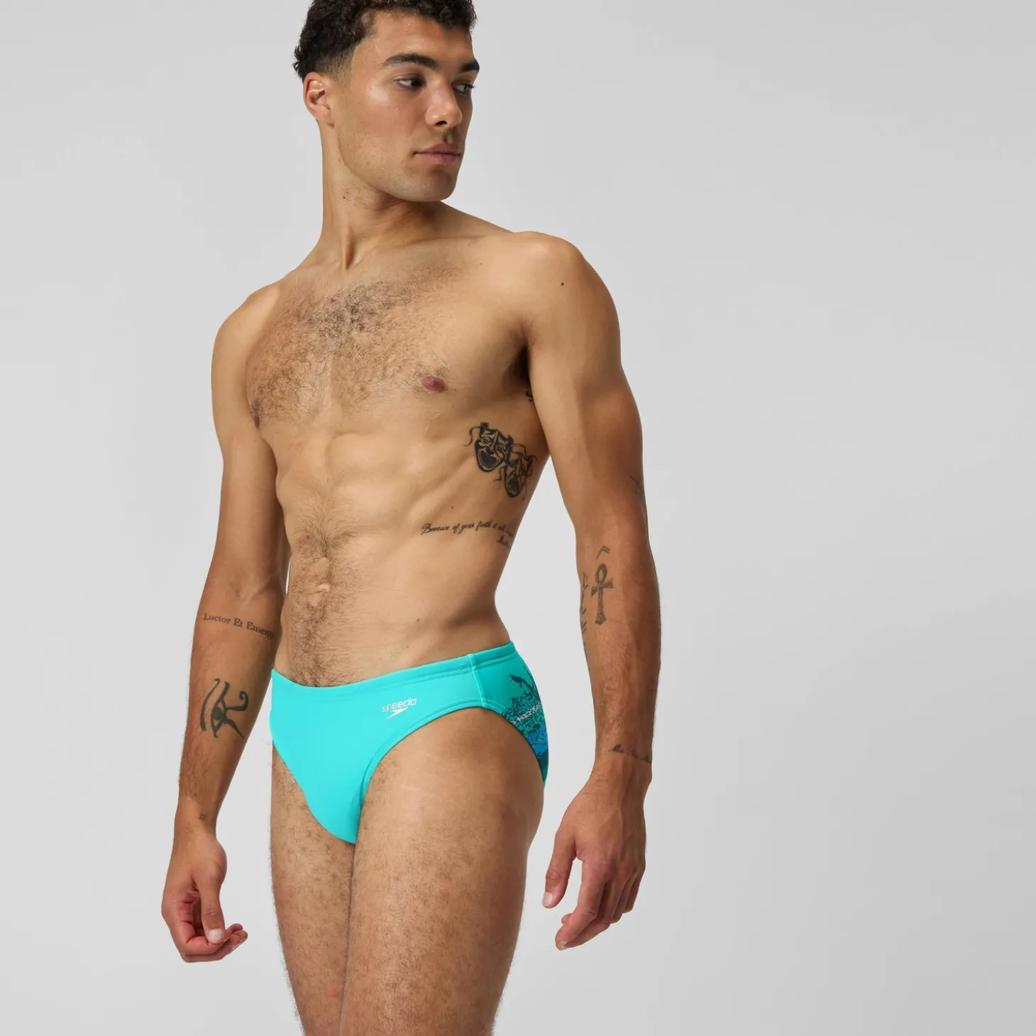 Slip Beachstar 5 cm, hommes, turquoise