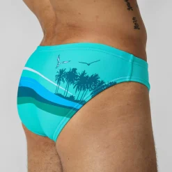 Slip Beachstar 5 cm, hommes, turquoise