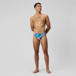 Slip Beachstar 5 cm, hommes, bleu/rose