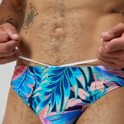 Slip Beachstar 5 cm, hommes, bleu/rose