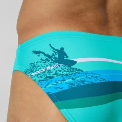 Slip Beachstar 5 cm, hommes, turquoise