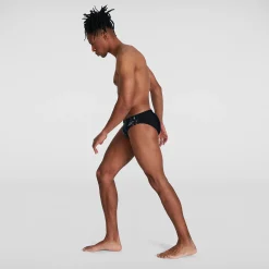 Slip de bain Allover Homme 7 cm noir/gris