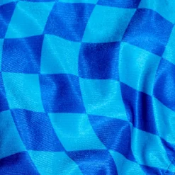 Slip de bain Club Training garçon 6,5 cm Allover Digital Damier Bleu