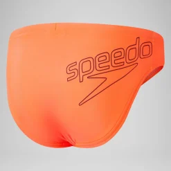 Slip de bain garçon - Logo 6,5 cm pour Garçons Rouge sirène/Noir