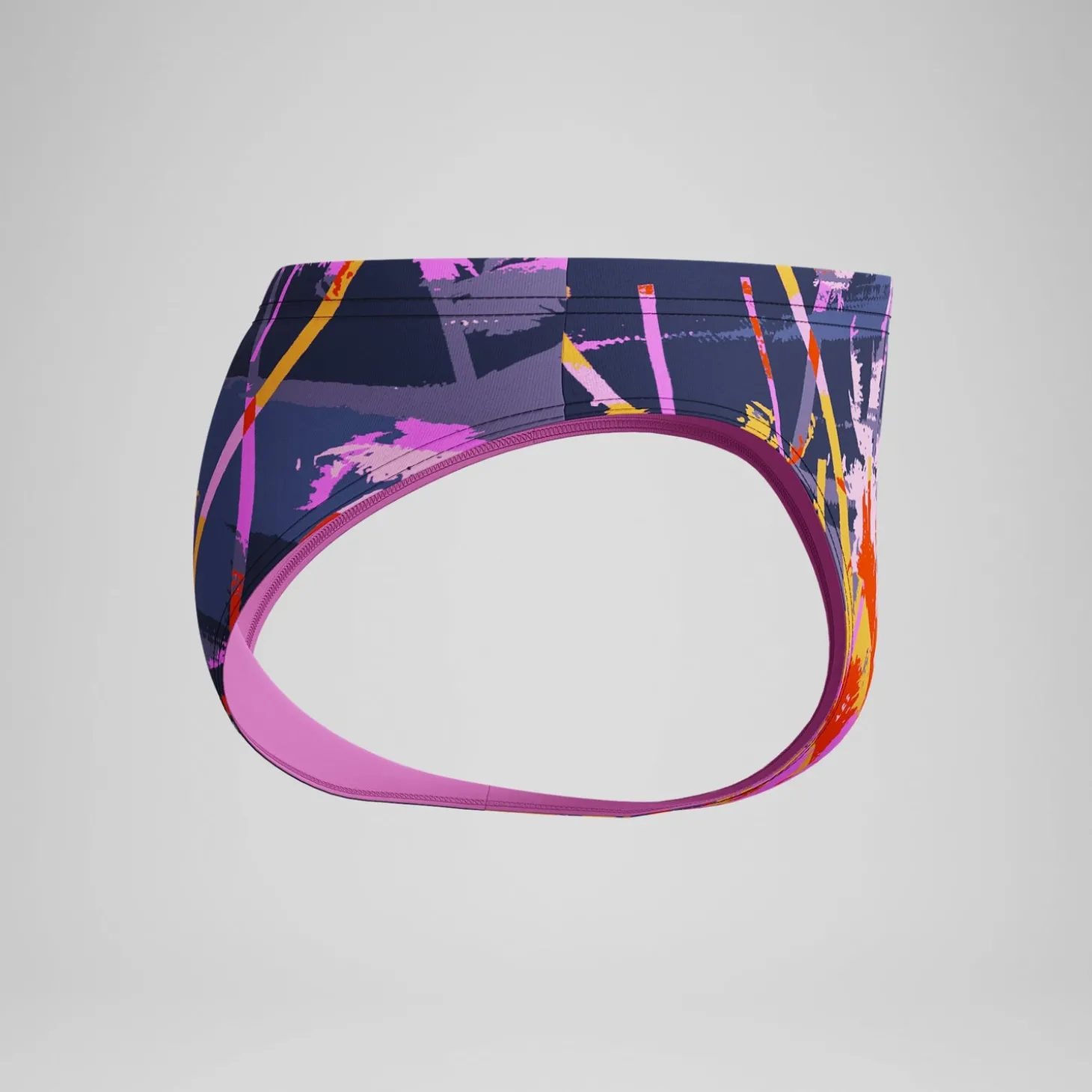 Slip de bain Garçon Club Training 6,5 cm imprimé noir/rose