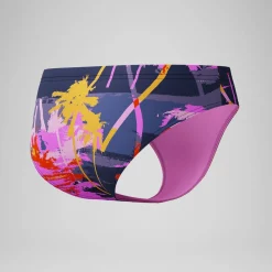 Slip de bain Garçon Club Training 6,5 cm imprimé noir/rose
