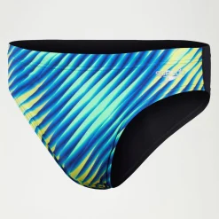 Slip de bain homme 7 cm Allover Digital Noir/bleu