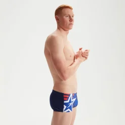 Slip de bain Homme 17 cm Club Training Placement Digital SuperStar Bleu