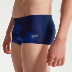 Slip de bain Homme 17 cm Club Training Placement Digital SuperStar Bleu