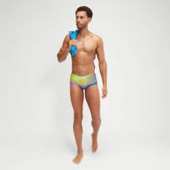 Slip de bain Homme Allover Digital 14 cm Noir/violet