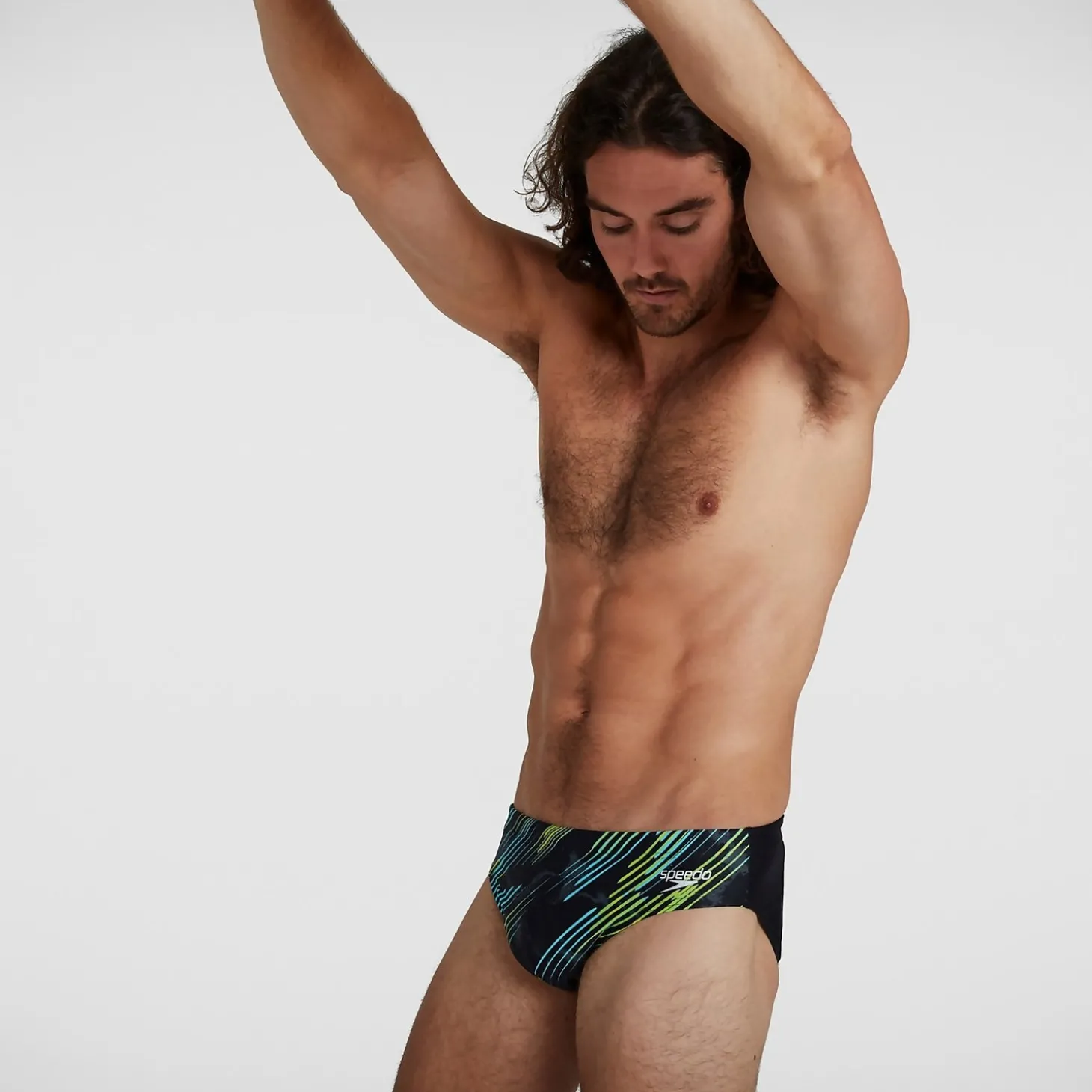 Slip de bain Homme Allover 7 cm Noir