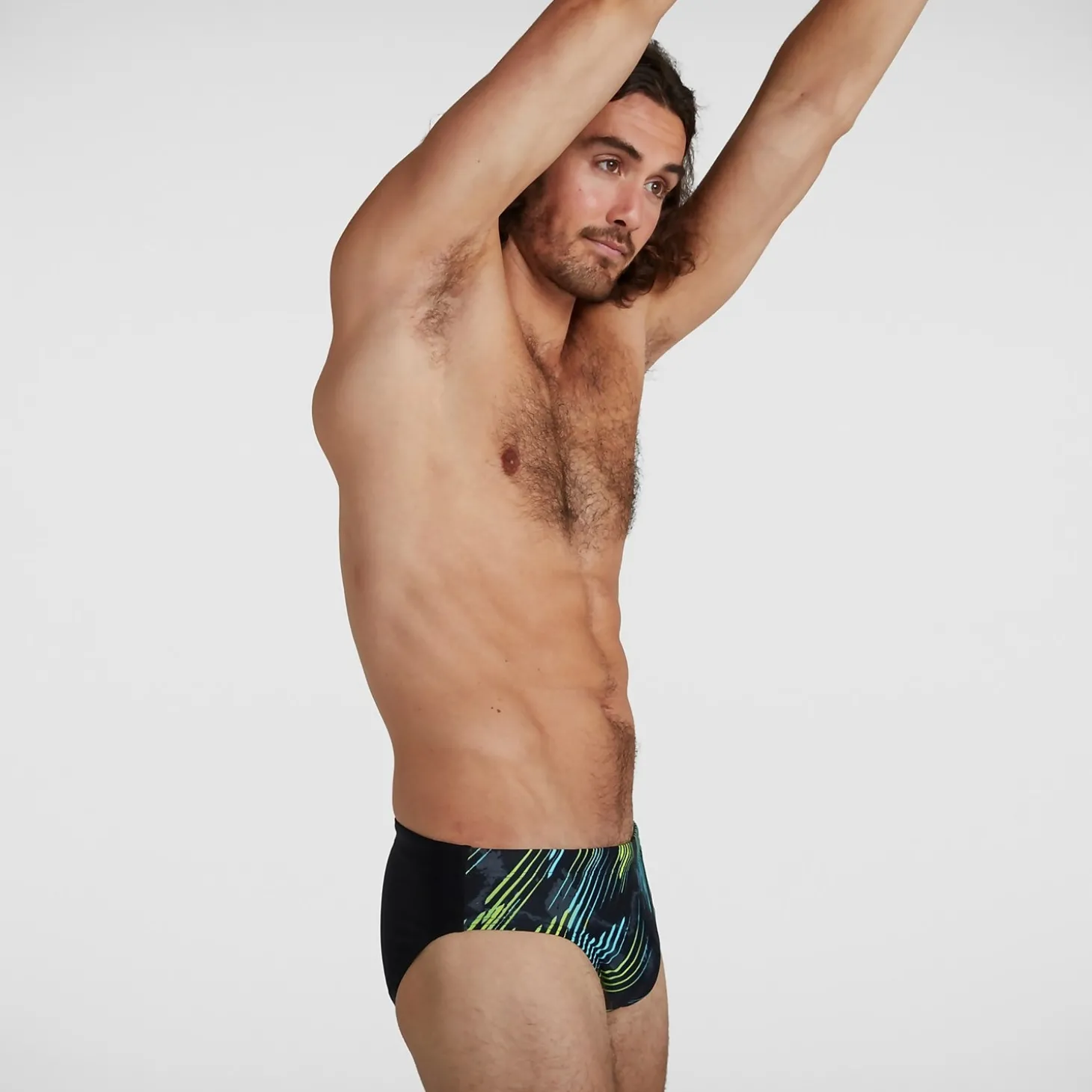 Slip de bain Homme Allover 7 cm Noir