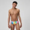 Slip de bain Homme Club Training imprimé rose/jaune