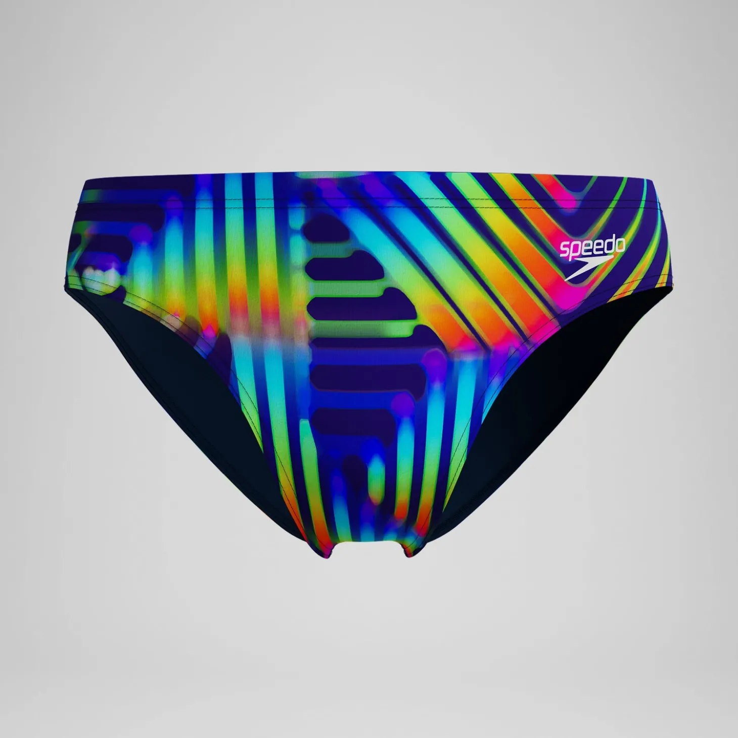 Slip de bain Homme Club Training imprimé 8 cm bleu marine/vert