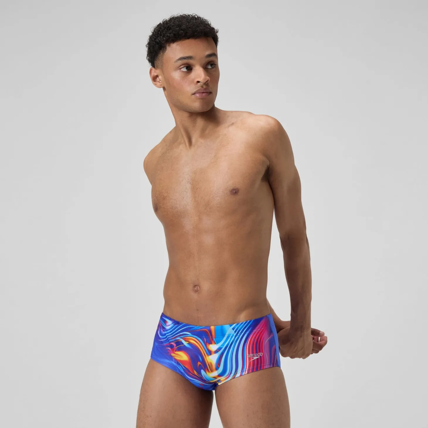 Slip de bain Homme Club Training Placement 13,5 cm bleu/rose