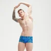 Slip de bain Homme Club Training Allover Digital 17 cm bleu marine/bleu