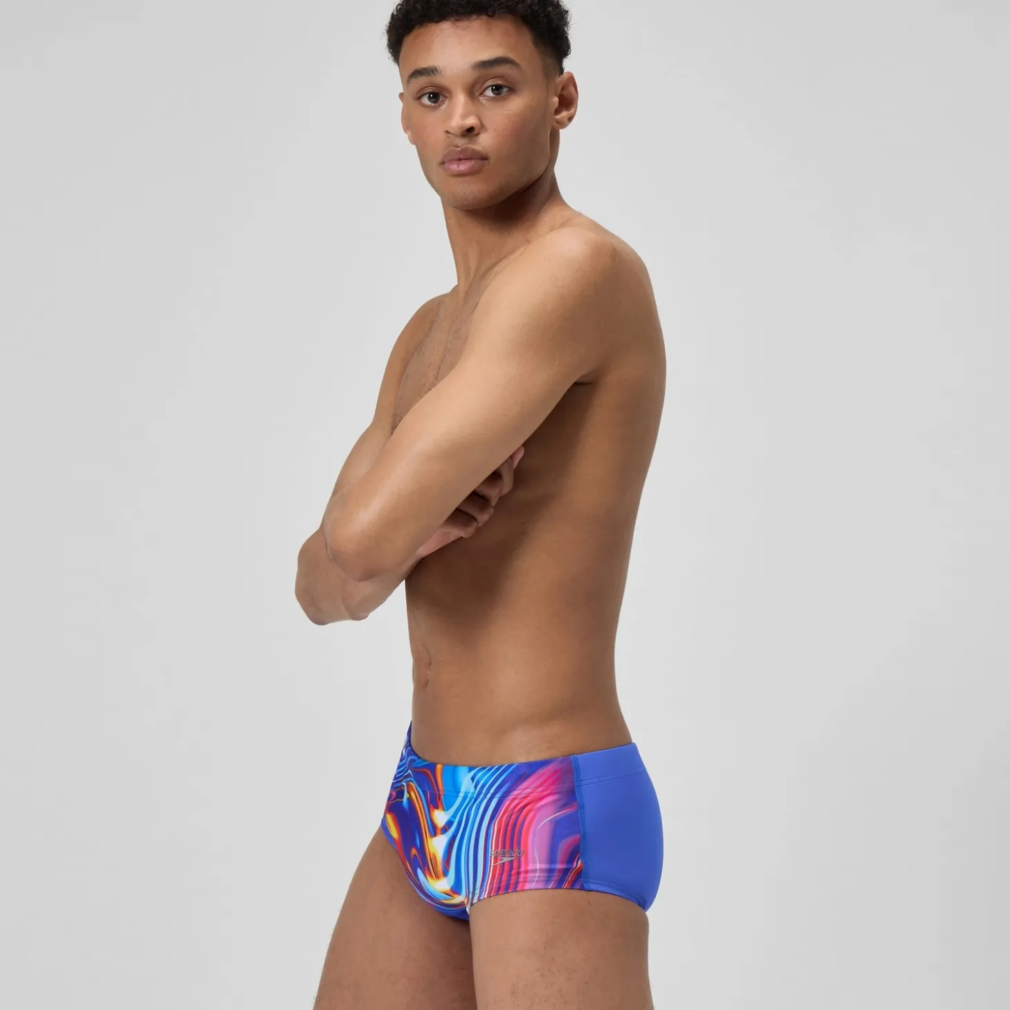 Slip de bain Homme Club Training Placement 13,5 cm bleu/rose