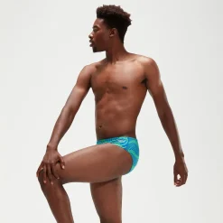 Slip de bain Homme Club Training Wavespace 8 cm bleu/vert