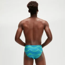 Slip de bain Homme Club Training Wavespace 8 cm bleu/vert