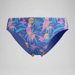 Slip de bain Homme Club Training imprimé 8 cm bleu marine/rose