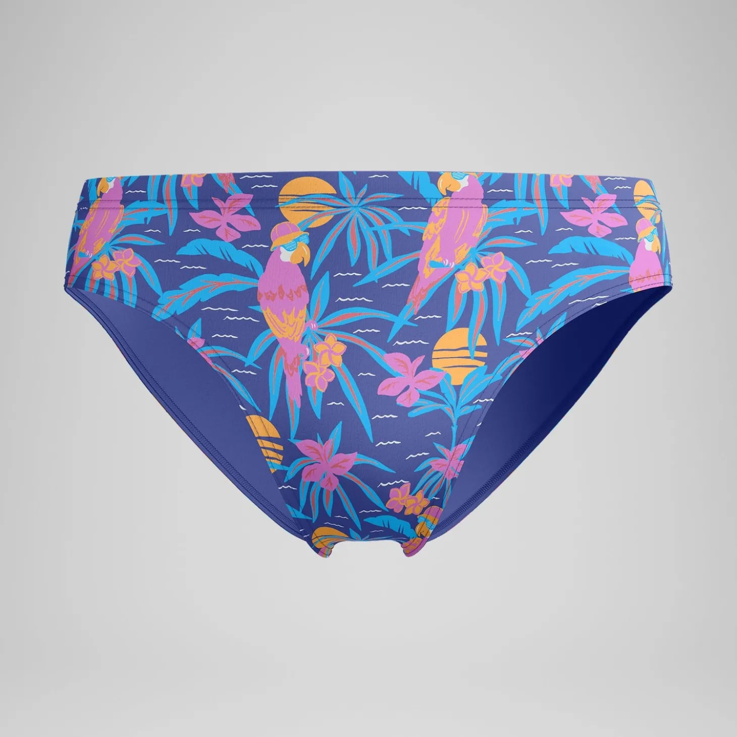 Slip de bain Homme Club Training imprimé 8 cm bleu marine/rose