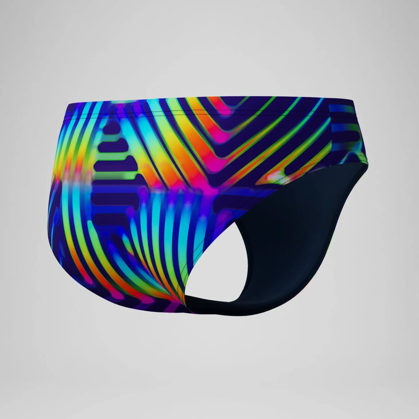 Slip de bain Homme Club Training imprimé 8 cm bleu marine/vert