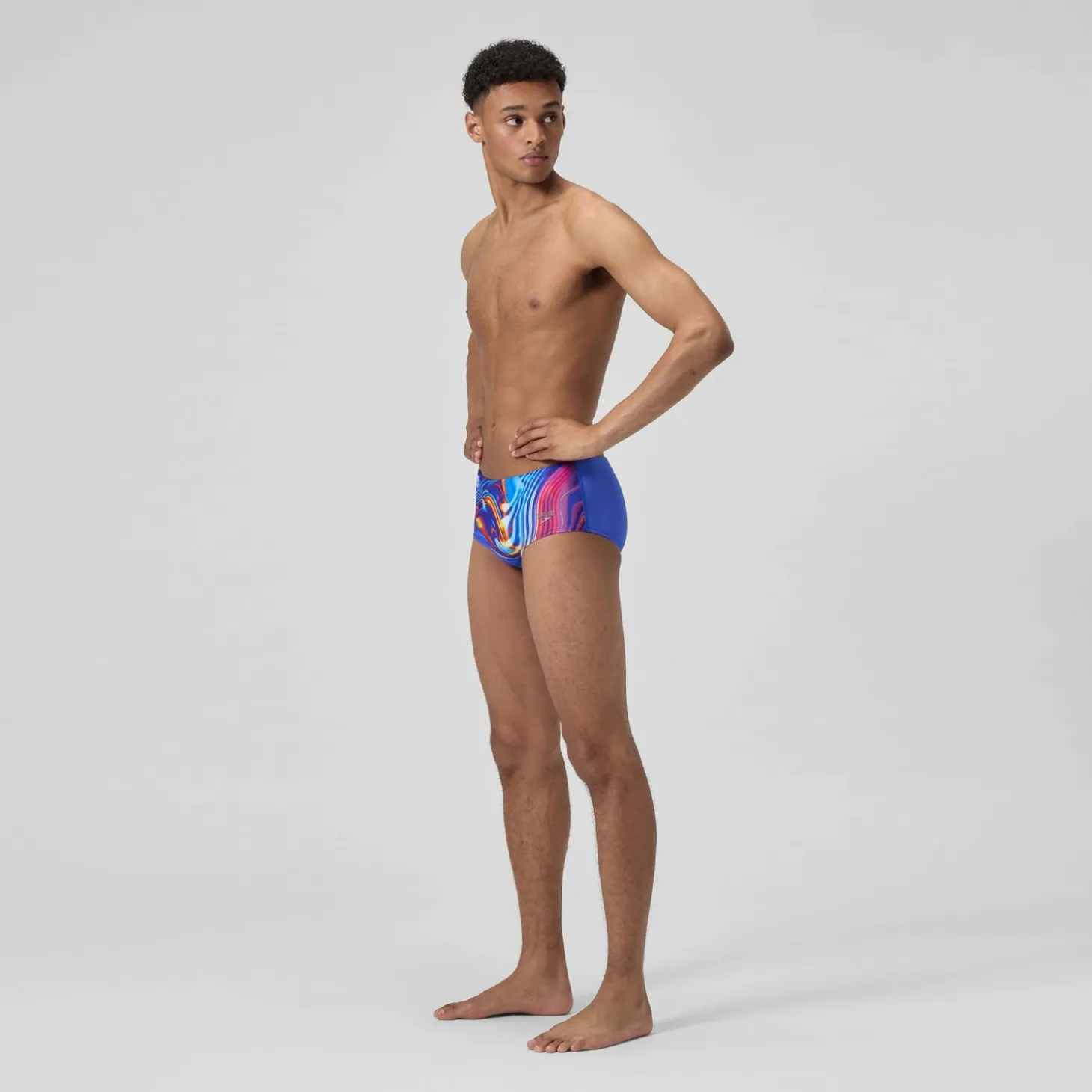 Slip de bain Homme Club Training Placement 13,5 cm bleu/rose