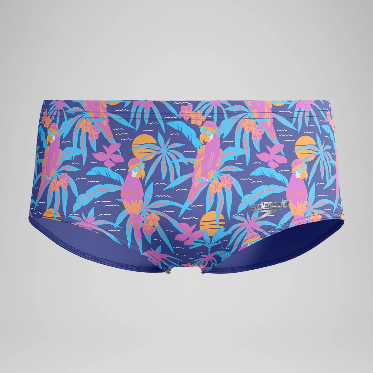Slip de bain Homme Club Training imprimé 13,5 cm bleu marine/rose