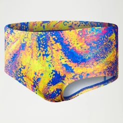 Slip de bain Homme Club Training Allover Digital 17 cm vert/mangue