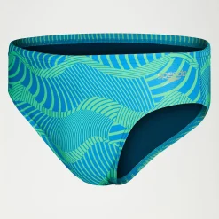 Slip de bain Homme Club Training Wavespace 8 cm bleu/vert
