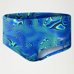 Slip de bain Homme Club Training Allover Digital 17 cm bleu marine/bleu