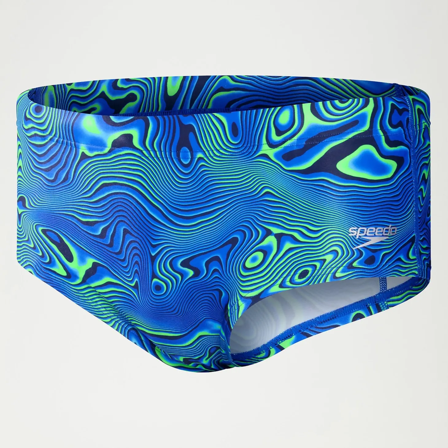 Slip de bain Homme Club Training Allover Digital 17 cm bleu marine/bleu