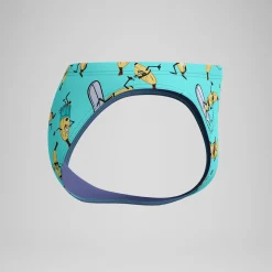 Slip de bain Homme Club Training imprimé 5 cm turquoise