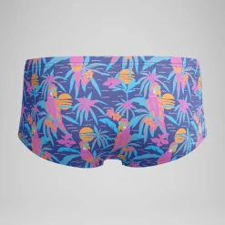 Slip de bain Homme Club Training imprimé 13,5 cm bleu marine/rose