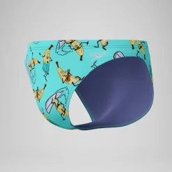Slip de bain Homme Club Training imprimé 5 cm turquoise