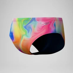 Slip de bain Homme Club Training imprimé rose/jaune