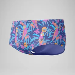 Slip de bain Homme Club Training imprimé 13,5 cm bleu marine/rose