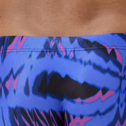 Slip de bain Homme Club Training imprimé 13,5 cm bleu/rose