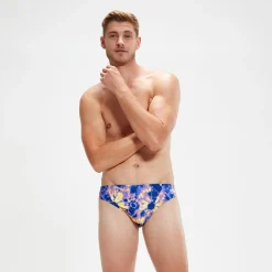 Slip de bain Homme Escape 5 cm bleu/lilas