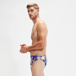 Slip de bain Homme Escape 5 cm bleu/lilas