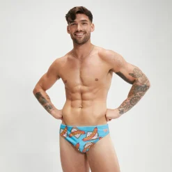 Slip de bain Homme Escape 5 cm bleu