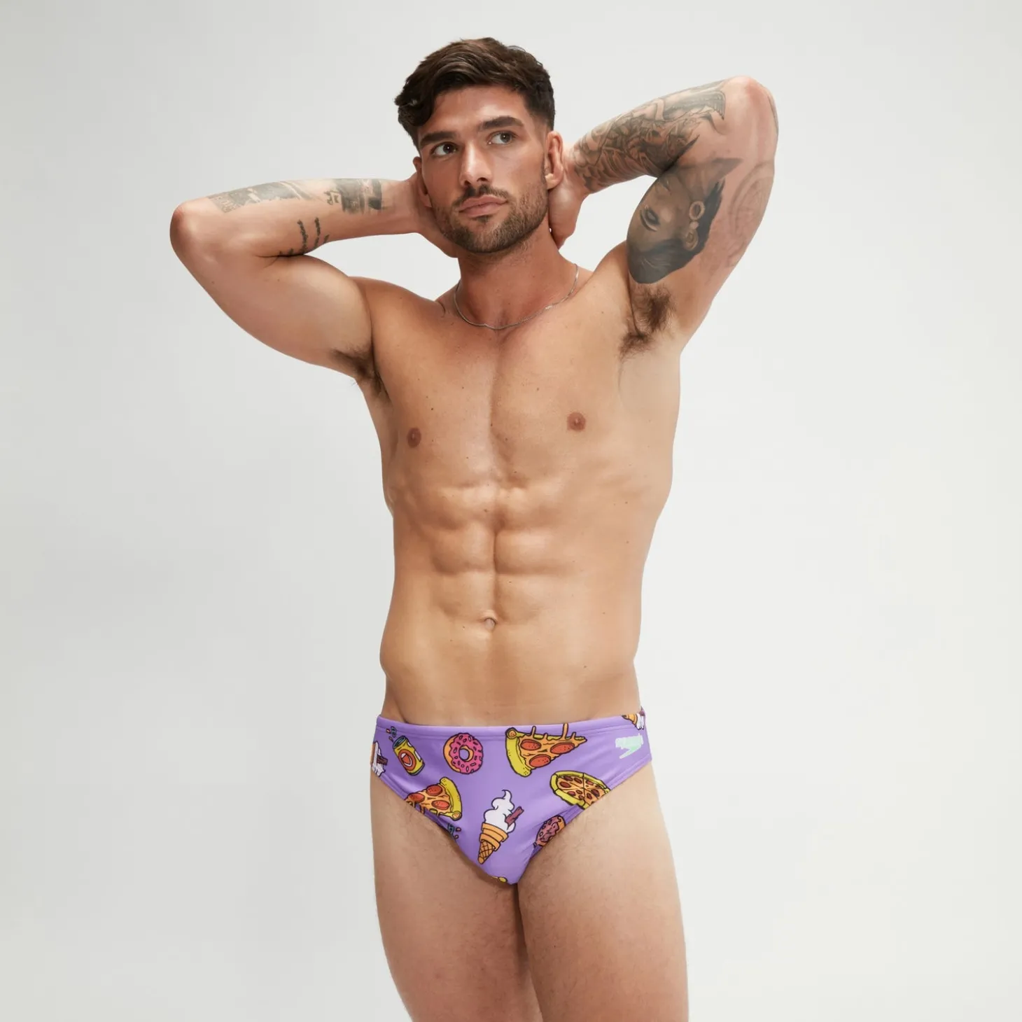 Slip de bain Homme Escape 5 cm violet