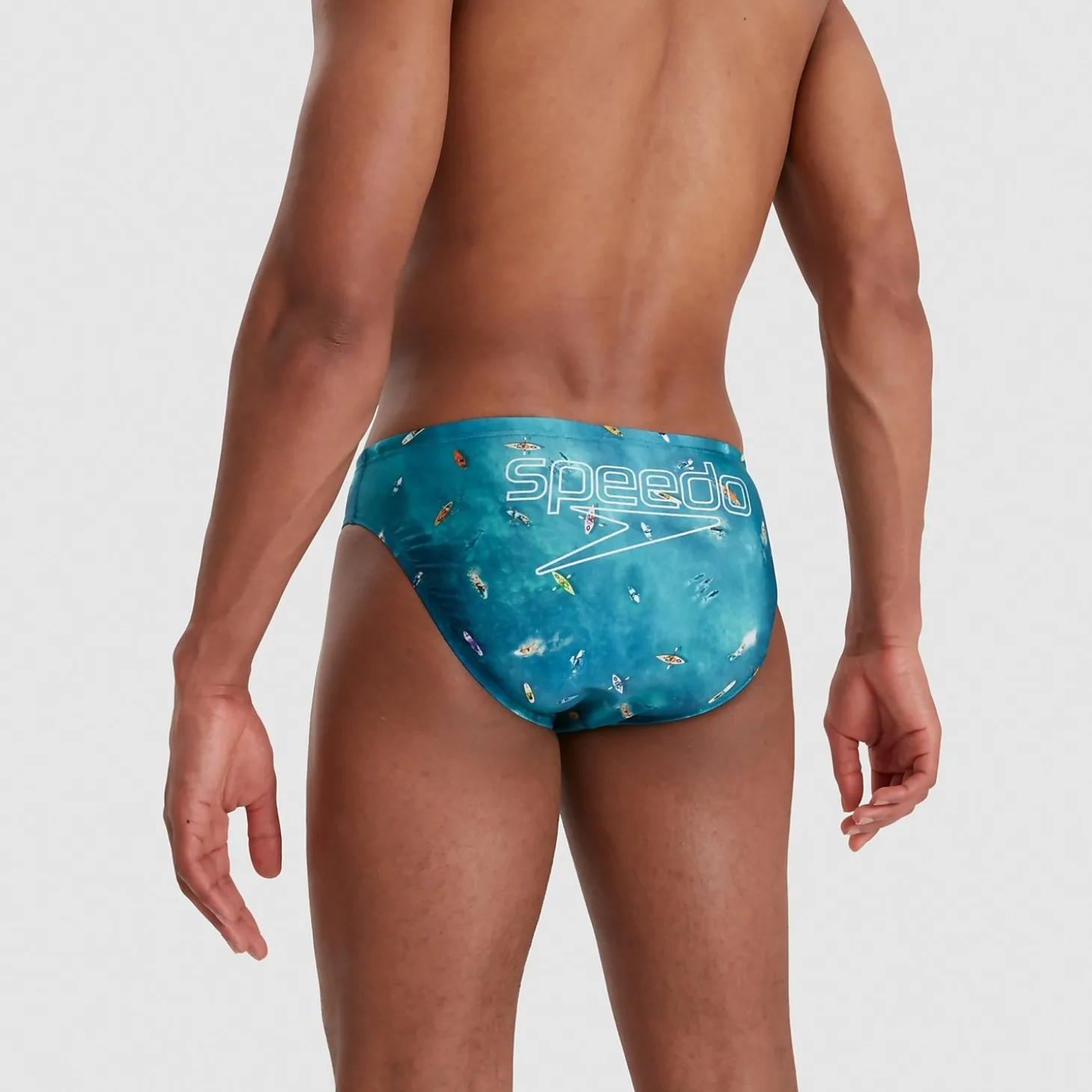 Slip de bain Homme Escape 5 cm bleu