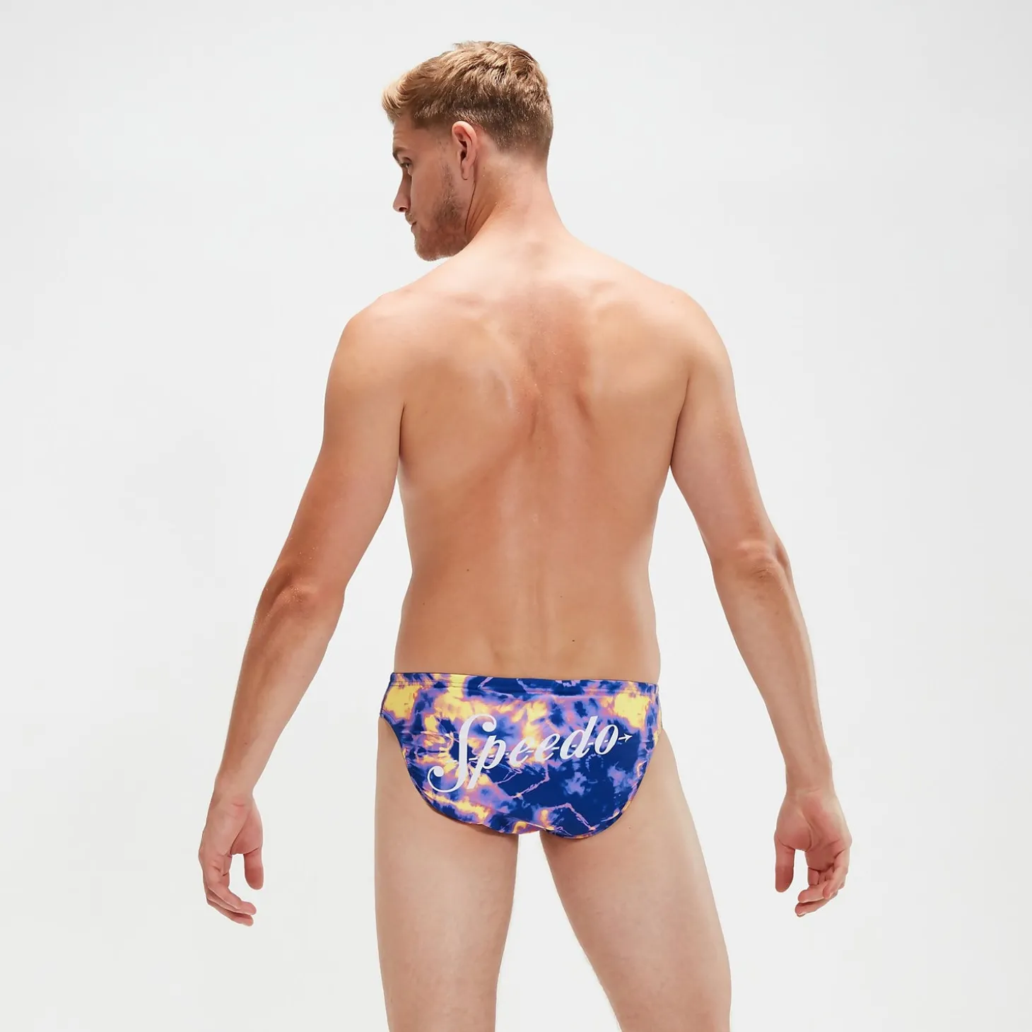 Slip de bain Homme Escape 5 cm bleu/lilas