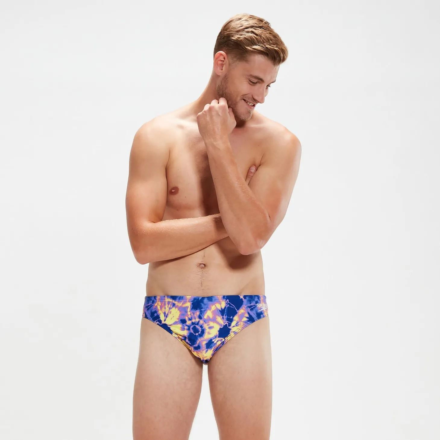 Slip de bain Homme Escape 5 cm bleu/lilas