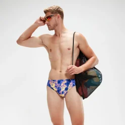 Slip de bain Homme Escape 5 cm bleu/lilas
