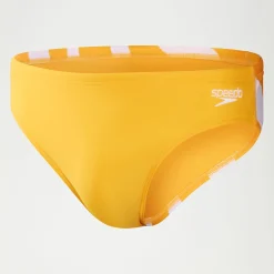 Slip de bain homme Escape 5 cm Jaune/Blanc